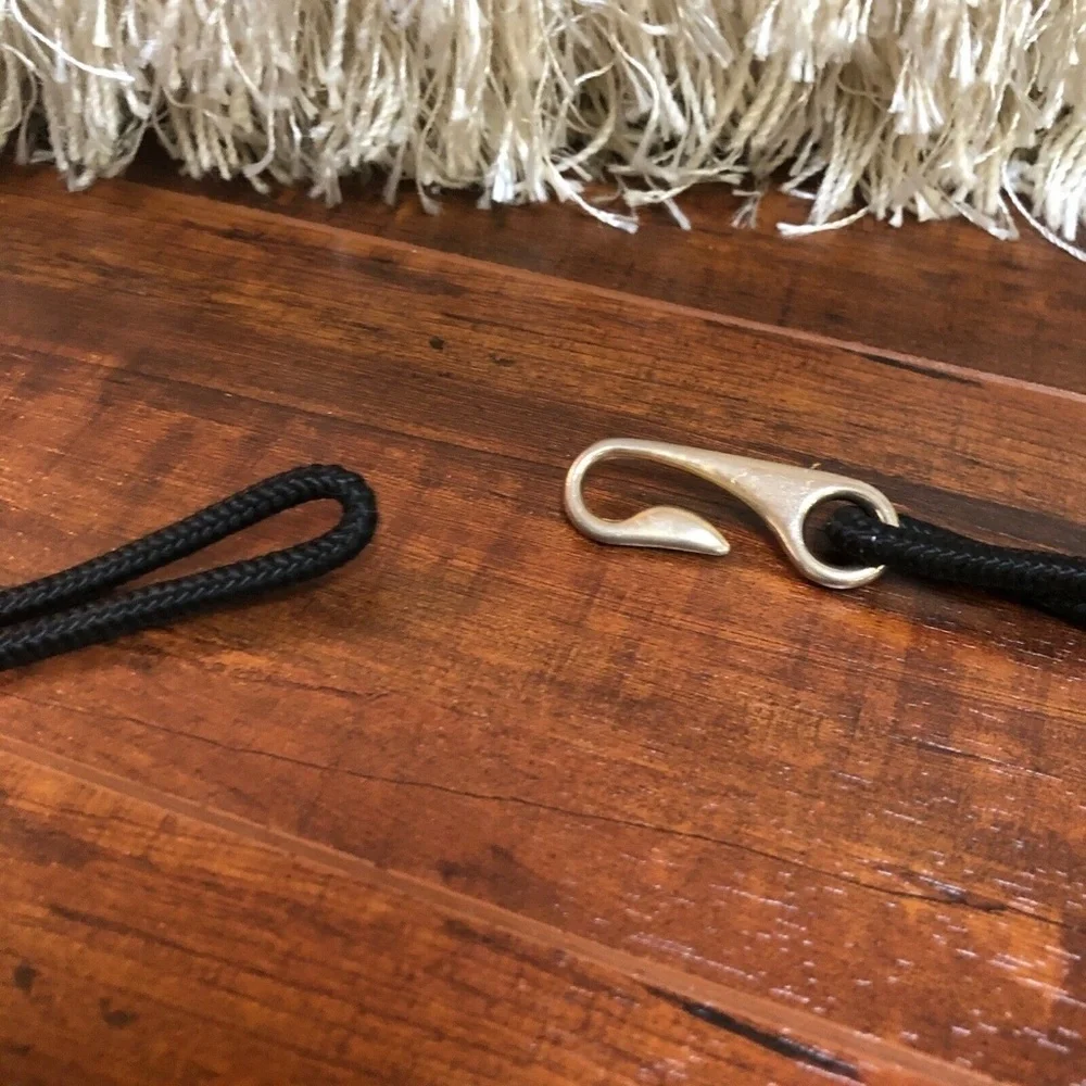 Vintage Hammered Modernist Hook Waist Belt